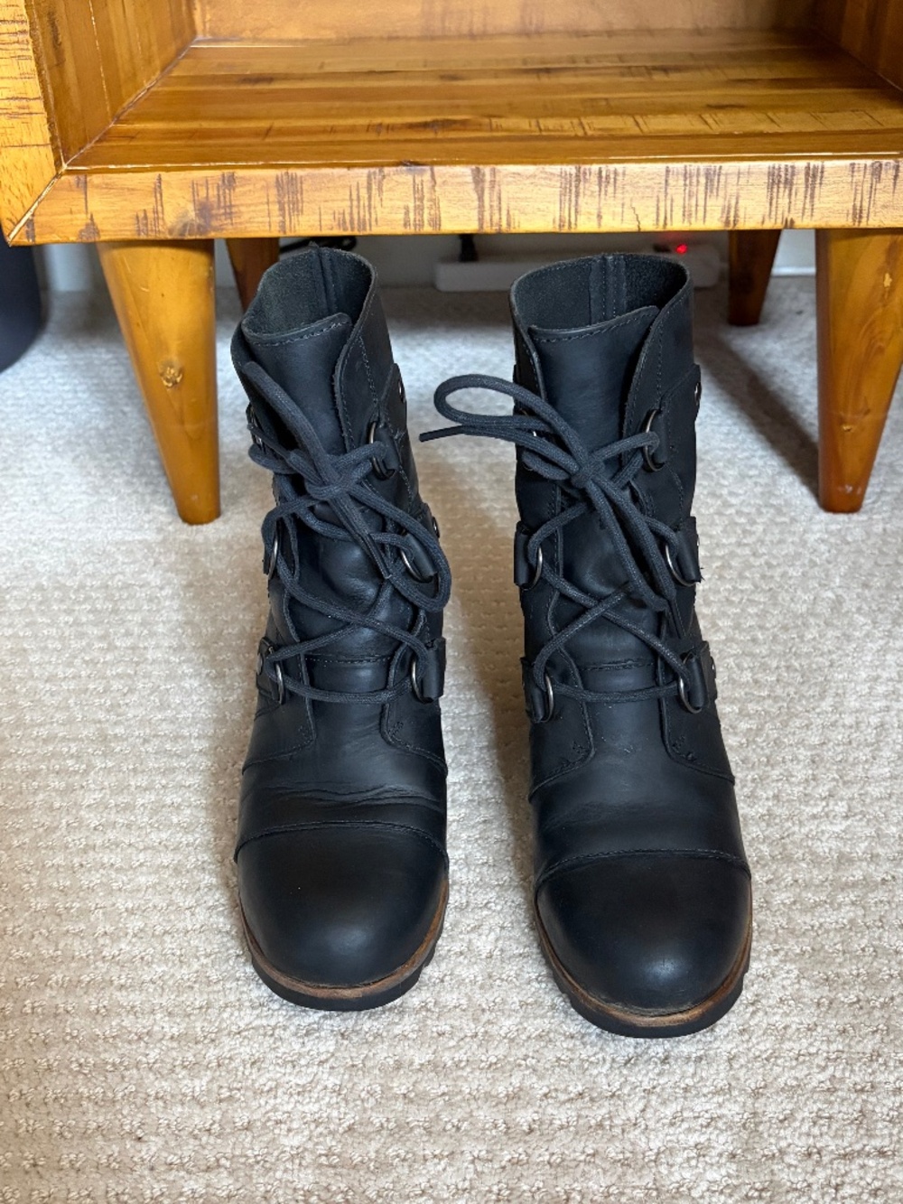Sorel Joan of Arctic Wedge Mid Boot — Black